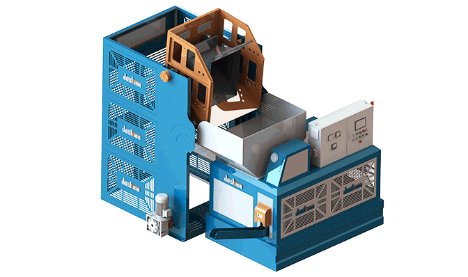 短屑自动提升翻转压饼方案