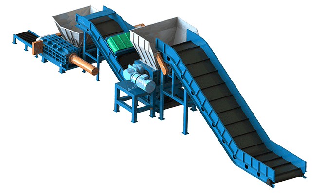 铝罐铝型材撕碎打包方案